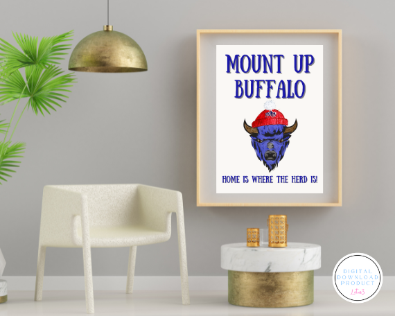 MOUNT UP BUFFALO DIGITAL DOWNLOAD FILES THAT COME IN JPG AND PDF FORMATS OFFERING A VARIETY OF PRINTABLE SIZES