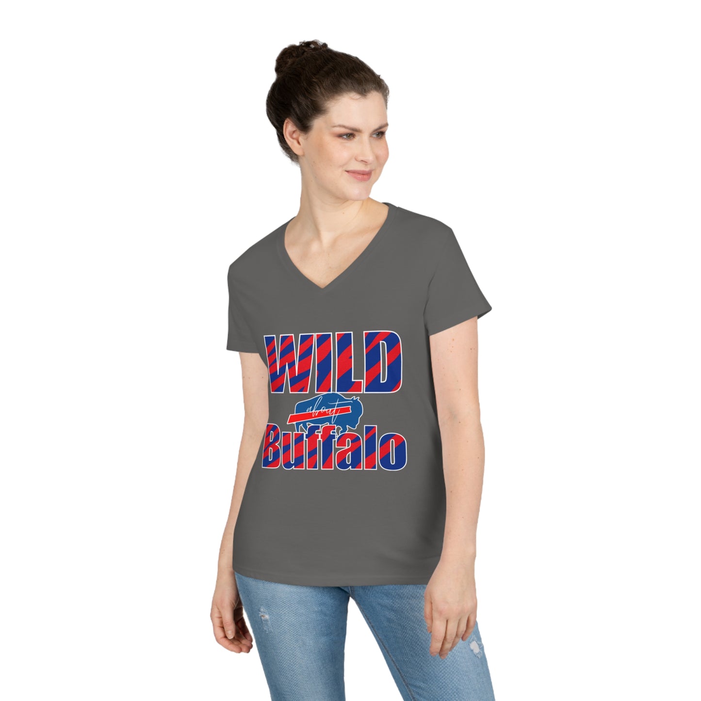 Wild About Buffalo Ladies' V-Neck T-Shirt