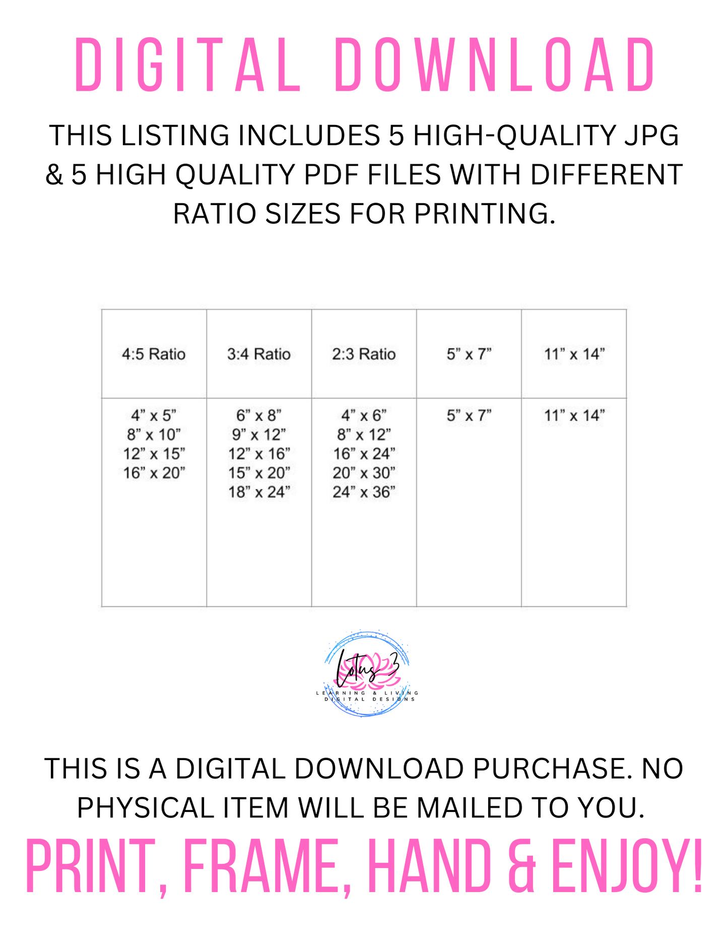 MOUNT UP 716 DIGITAL DOWNLOAD FILES THAT COME IN JPG AND PDF FORMATS OFFERING A VARIETY OF PRINTABLE SIZES.