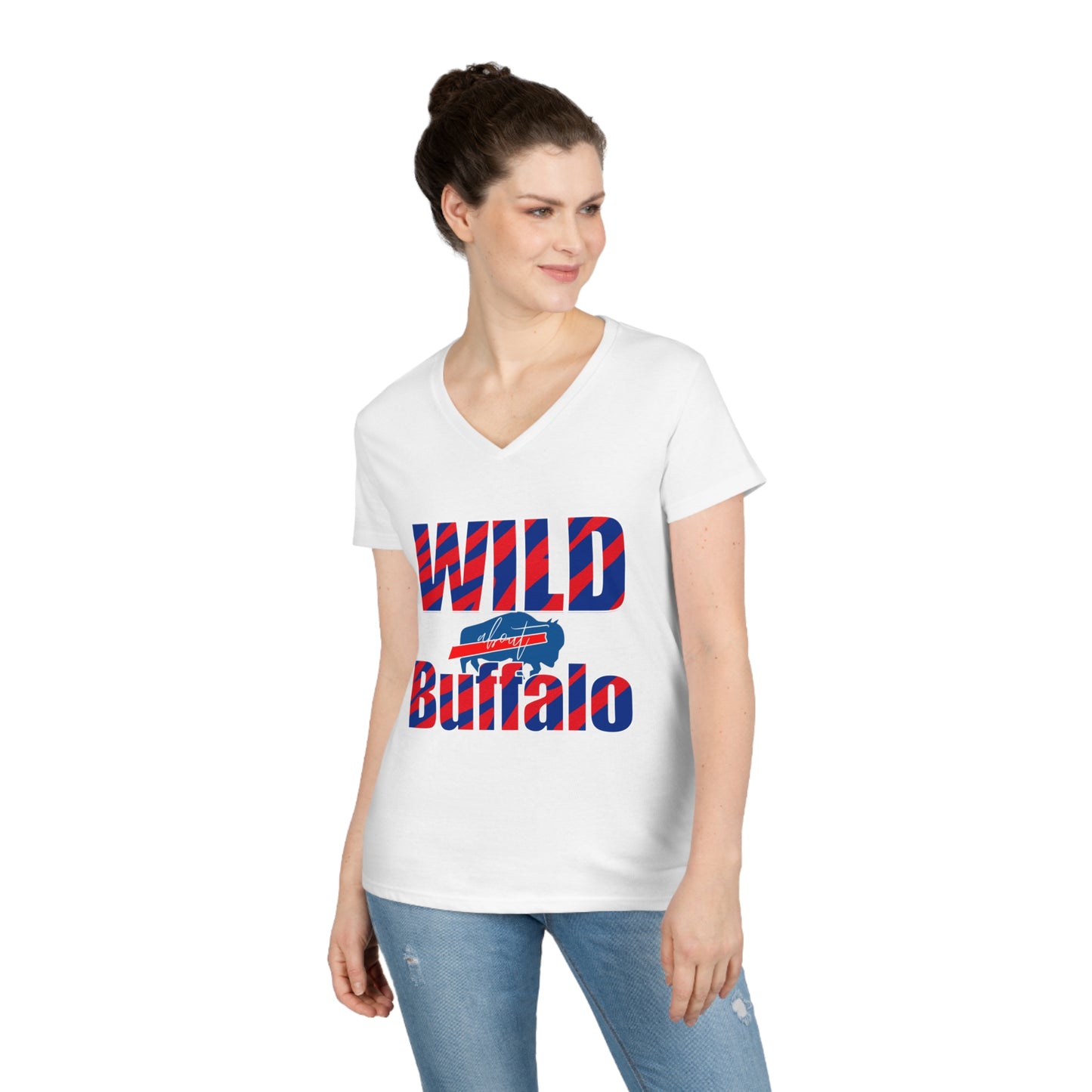 Wild About Buffalo Ladies' V-Neck T-Shirt