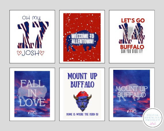 MOUNT UP BUFFALO DIGITAL DOWNLOAD FILES THAT COME IN JPG AND PDF FORMATS OFFERING A VARIETY OF PRINTABLE SIZES