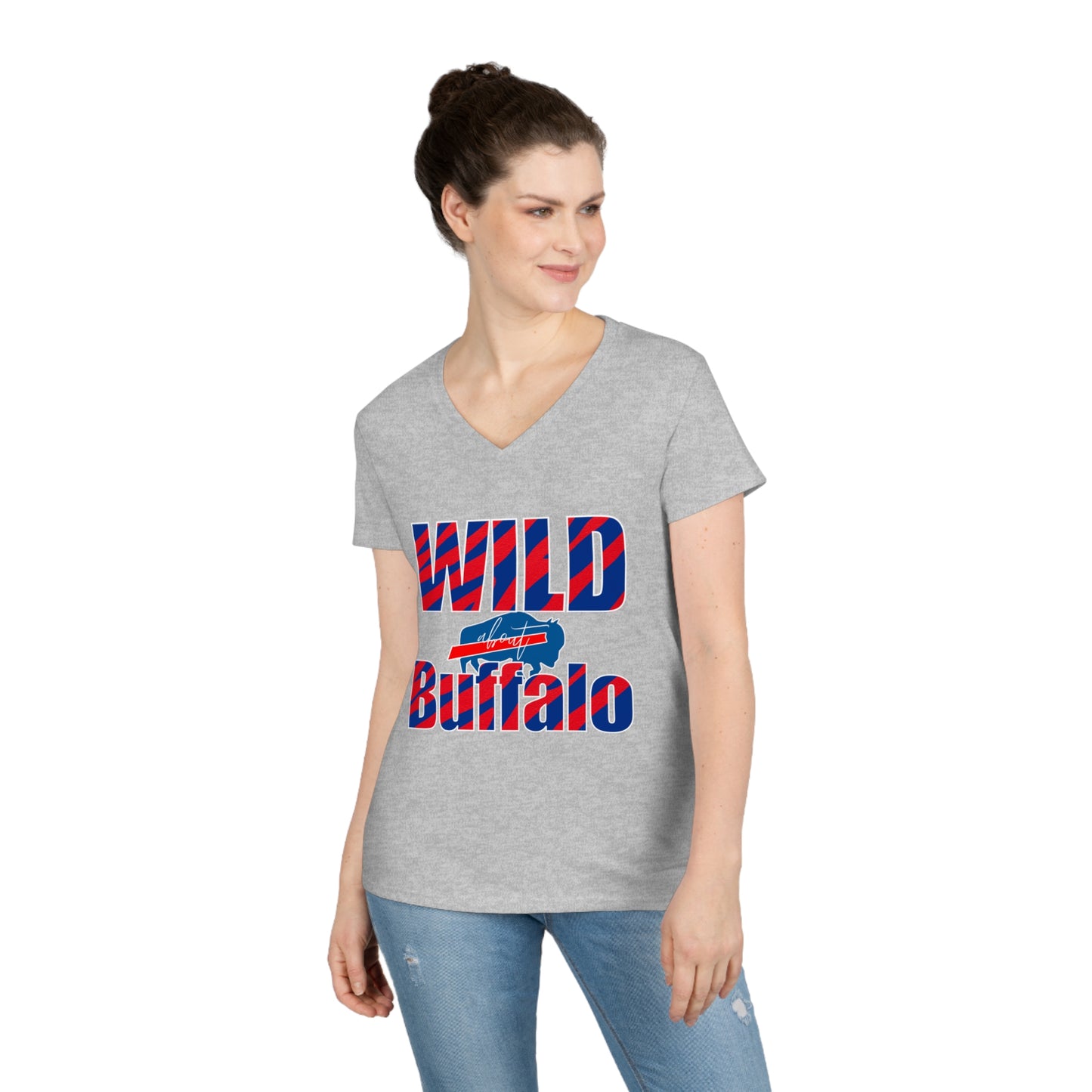 Wild About Buffalo Ladies' V-Neck T-Shirt