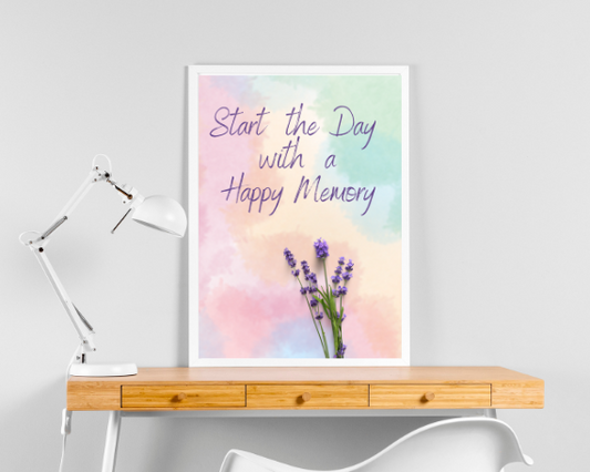 Start the Day with a Happy Memory Wall Decor Print