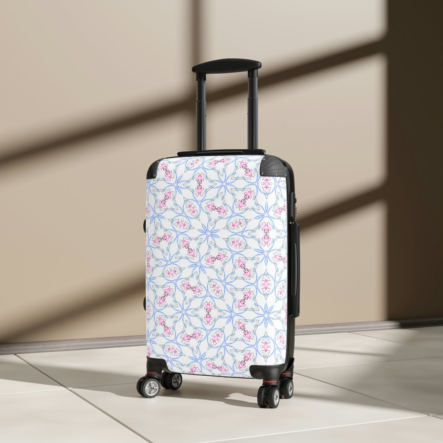 Splashes of Pink & Blue Mash Up Suitcases