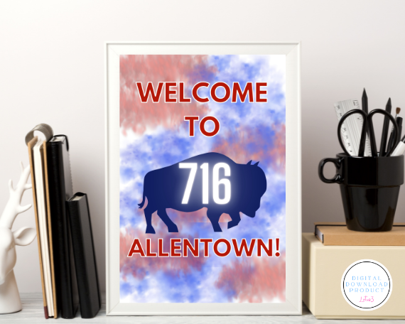 WELCOME TO ALLENTOWN VERSION 1 DOWNLOADABLE PRINTS THAT COME IN JPG AND PDF FORMATS.