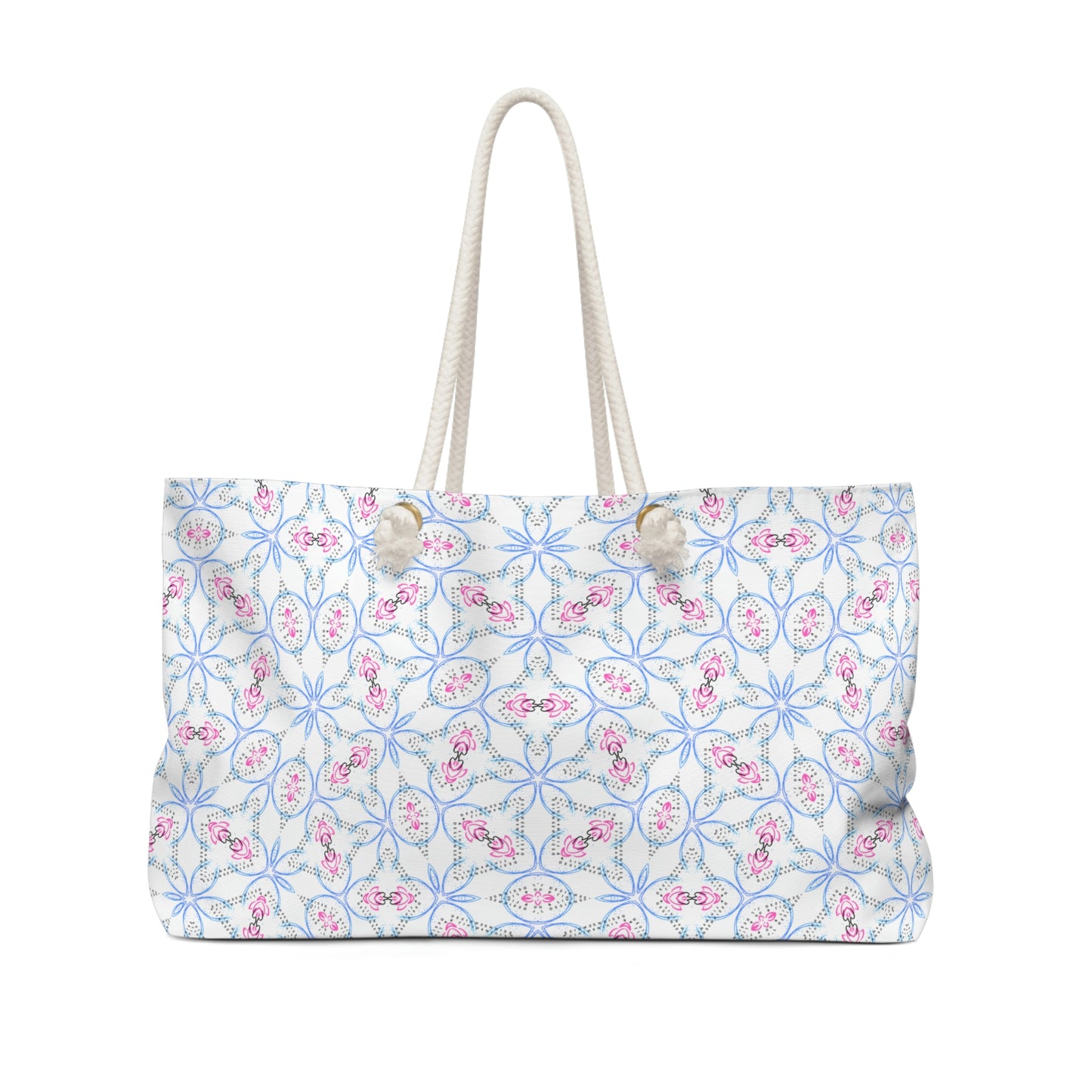 Splashes of Pink & Blue Mash Up Weekender Bag