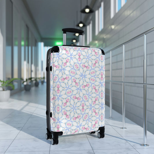 Splashes of Pink & Blue Mash Up Suitcases