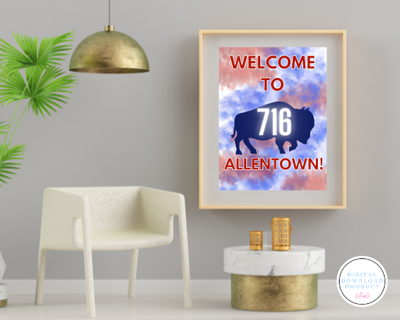 WELCOME TO ALLENTOWN VERSION 1 DOWNLOADABLE PRINTS THAT COME IN JPG AND PDF FORMATS.