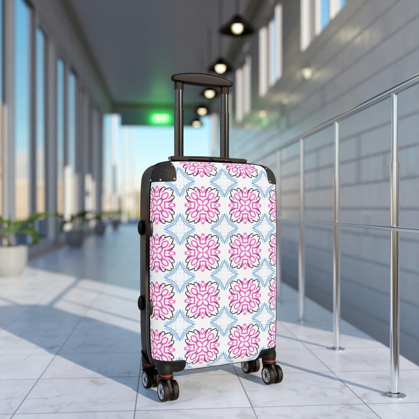 Lotus Living Pink & Blue Mash Up Suitcases