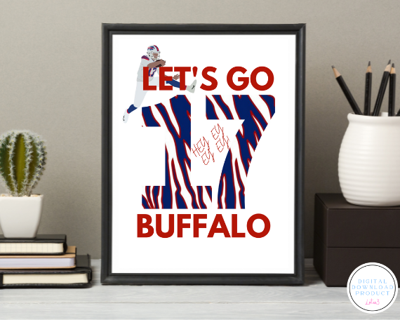 716 BILLS COLLECTION #1: INCLUDES 10 BUFFALO THEMED DIGITAL DOWNLOAD FILES THAT COME IN JPG AND PDF FORMATS OFFERING A VARIETY OF PRINTABLE SIZES.