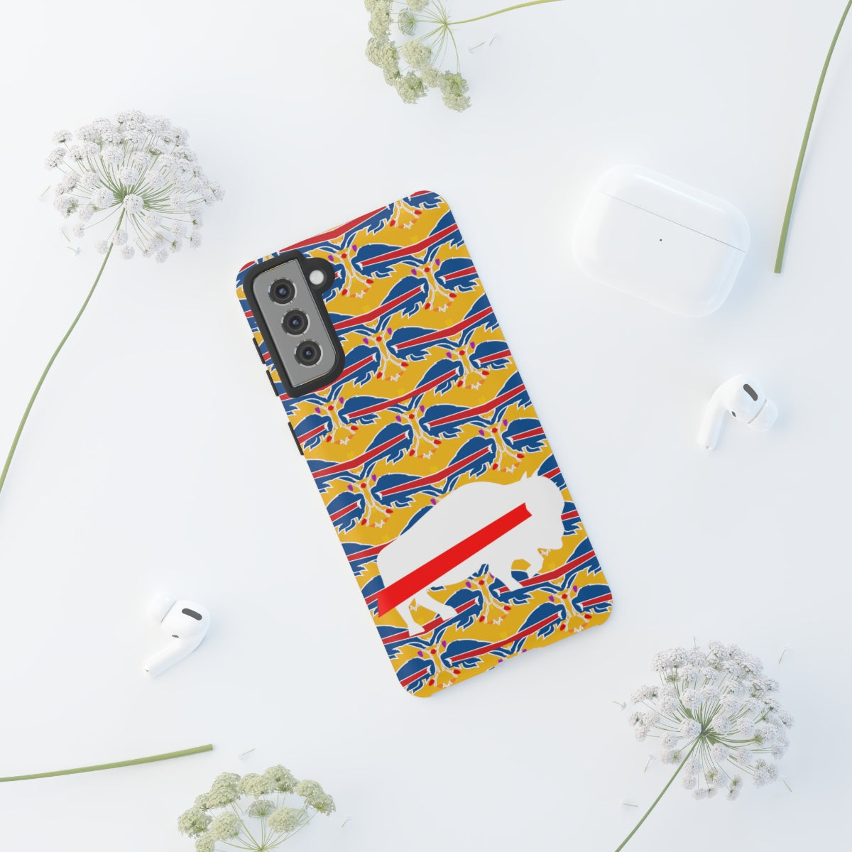 Stampede Buffalo Logo Mash Up Design Tough Phone Cases