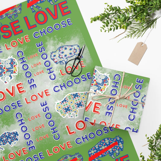 Choose Love Buffalo Style Wrapping Paper