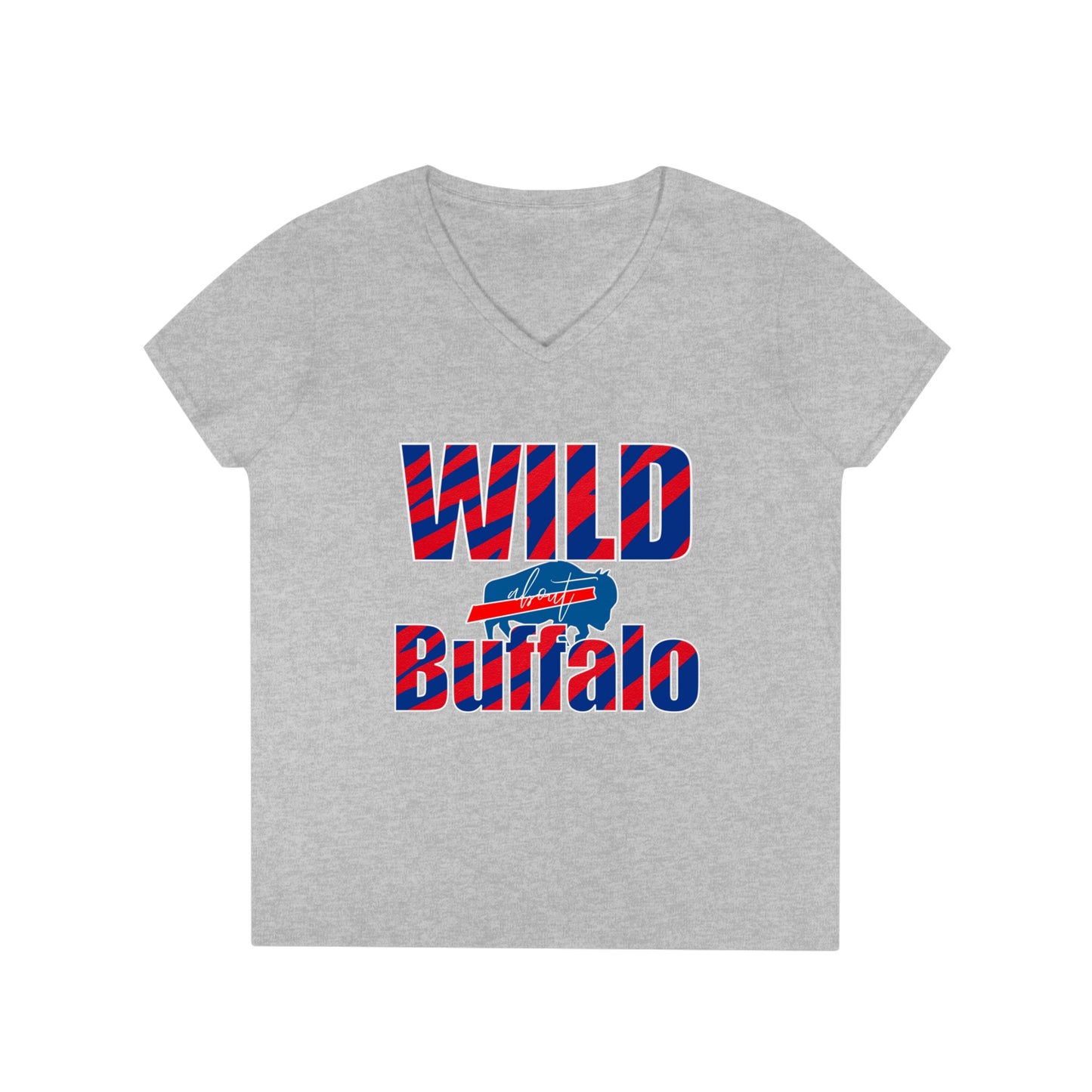 Wild About Buffalo Ladies' V-Neck T-Shirt