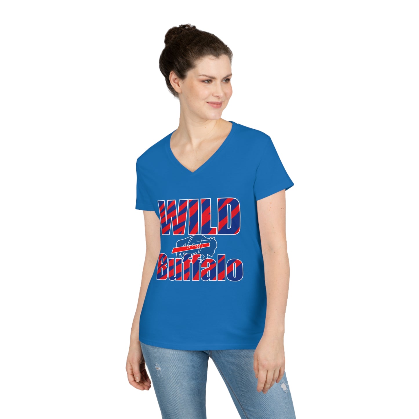 Wild About Buffalo Ladies' V-Neck T-Shirt