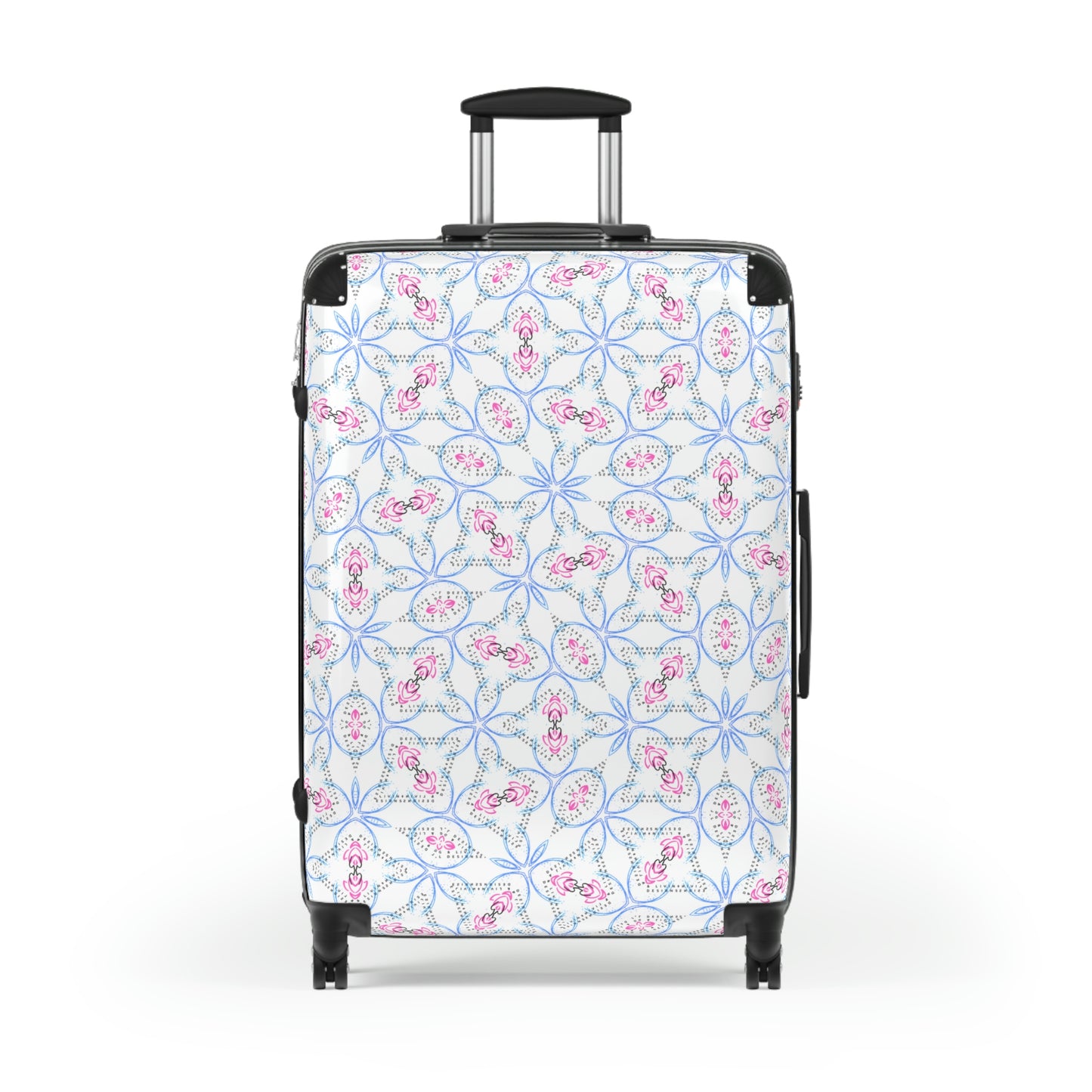 Splashes of Pink & Blue Mash Up Suitcases