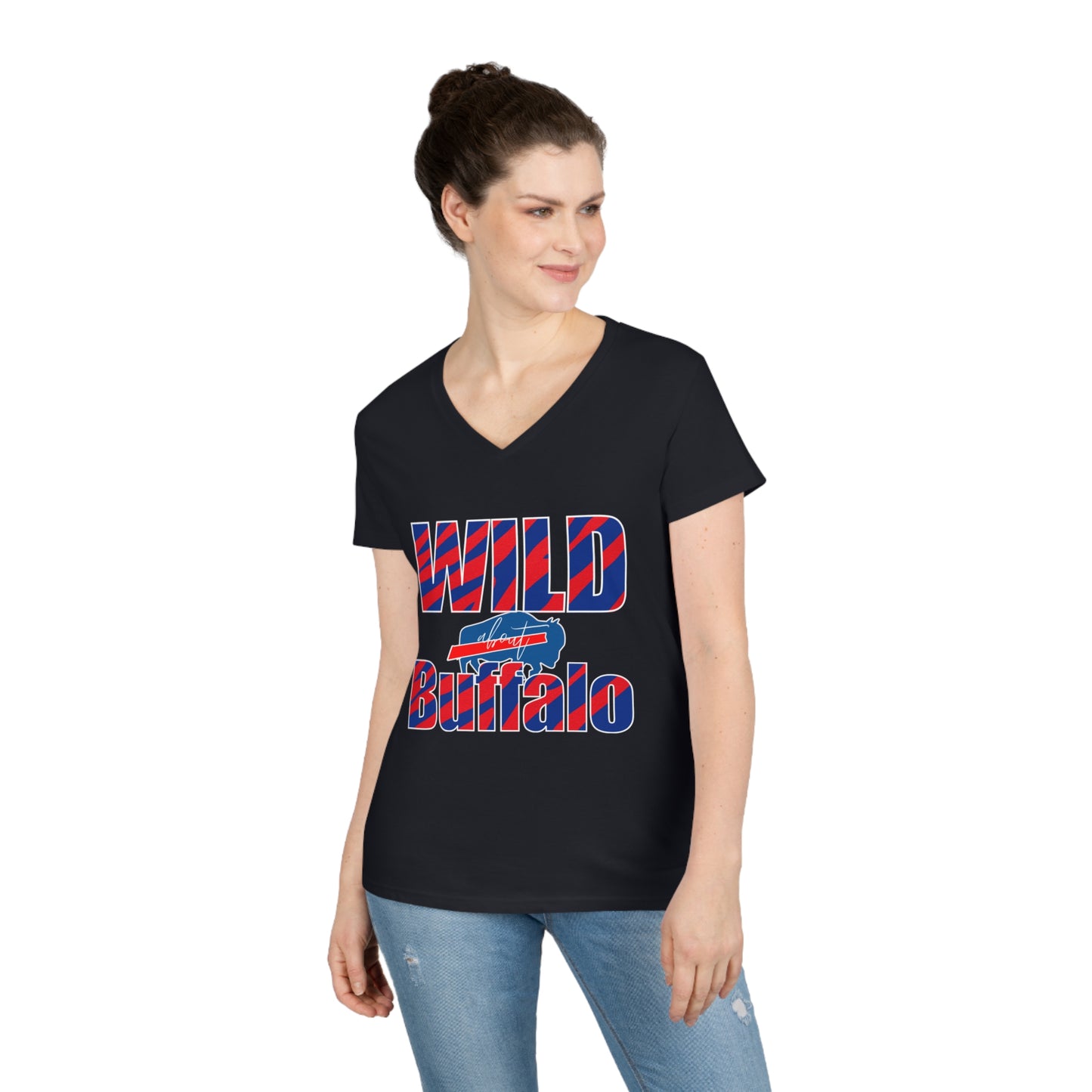 Wild About Buffalo Ladies' V-Neck T-Shirt