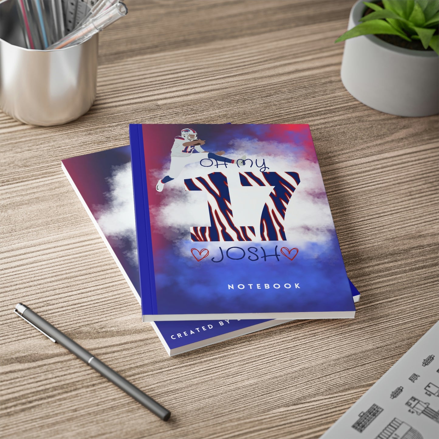 "Oh My Josh" Buffalo Bills Softcover 6" x 9" Notebook