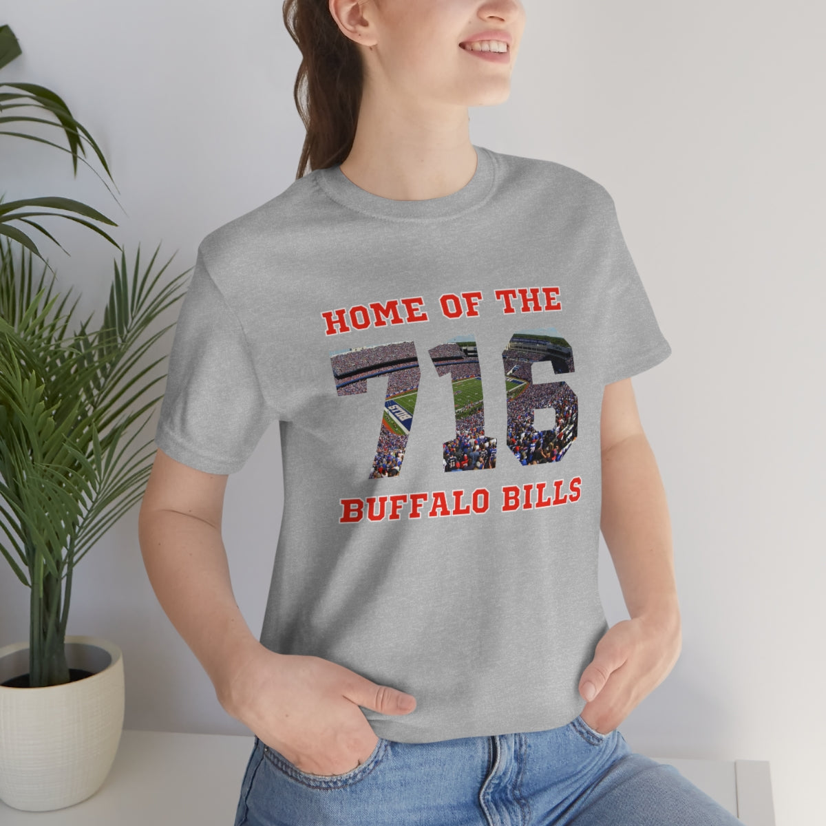 Home of the "BUF"alo Bills  Unisex Jersey Short Sleeve Tee