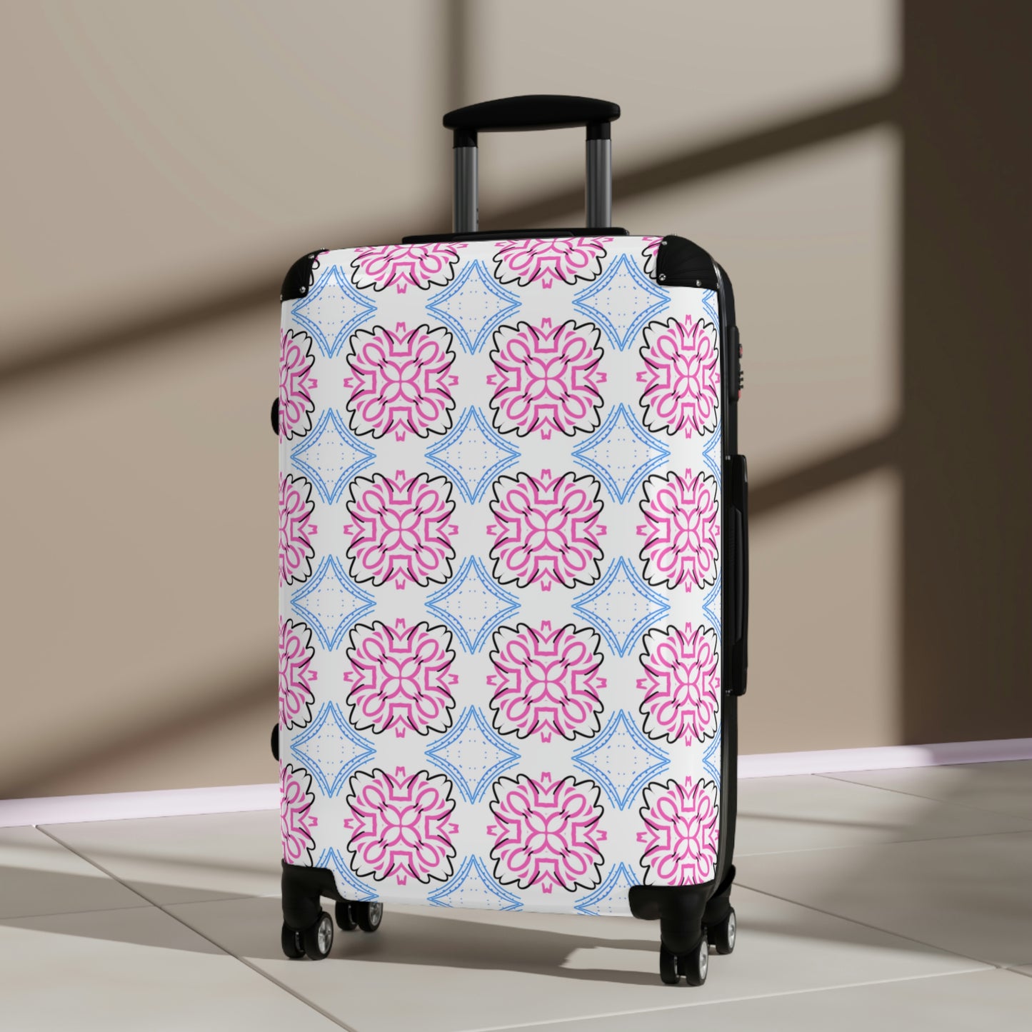 Lotus Living Pink & Blue Mash Up Suitcases