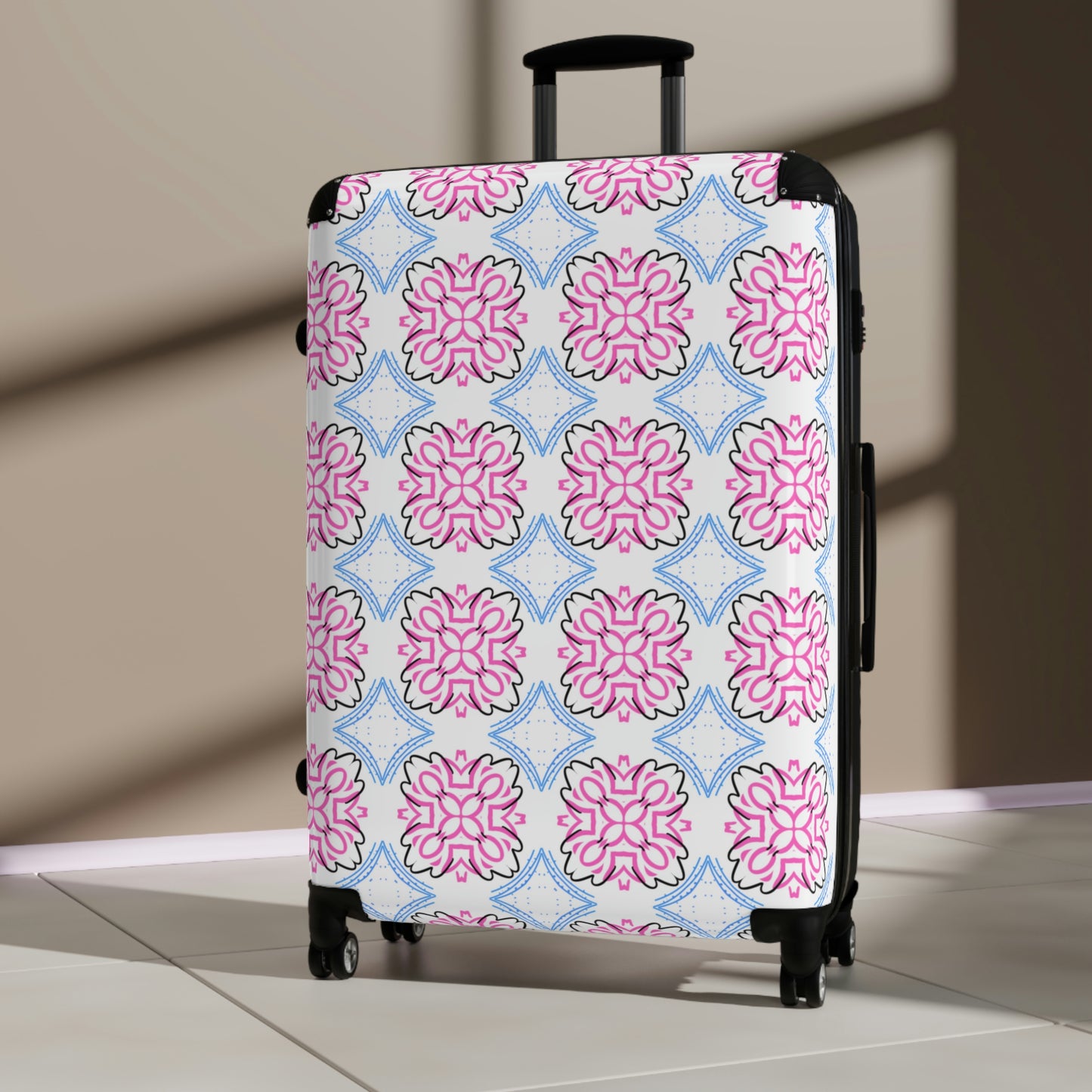 Lotus Living Pink & Blue Mash Up Suitcases